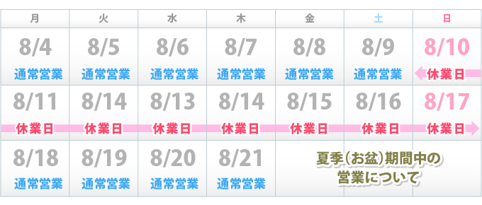 臨時休業のご案内
